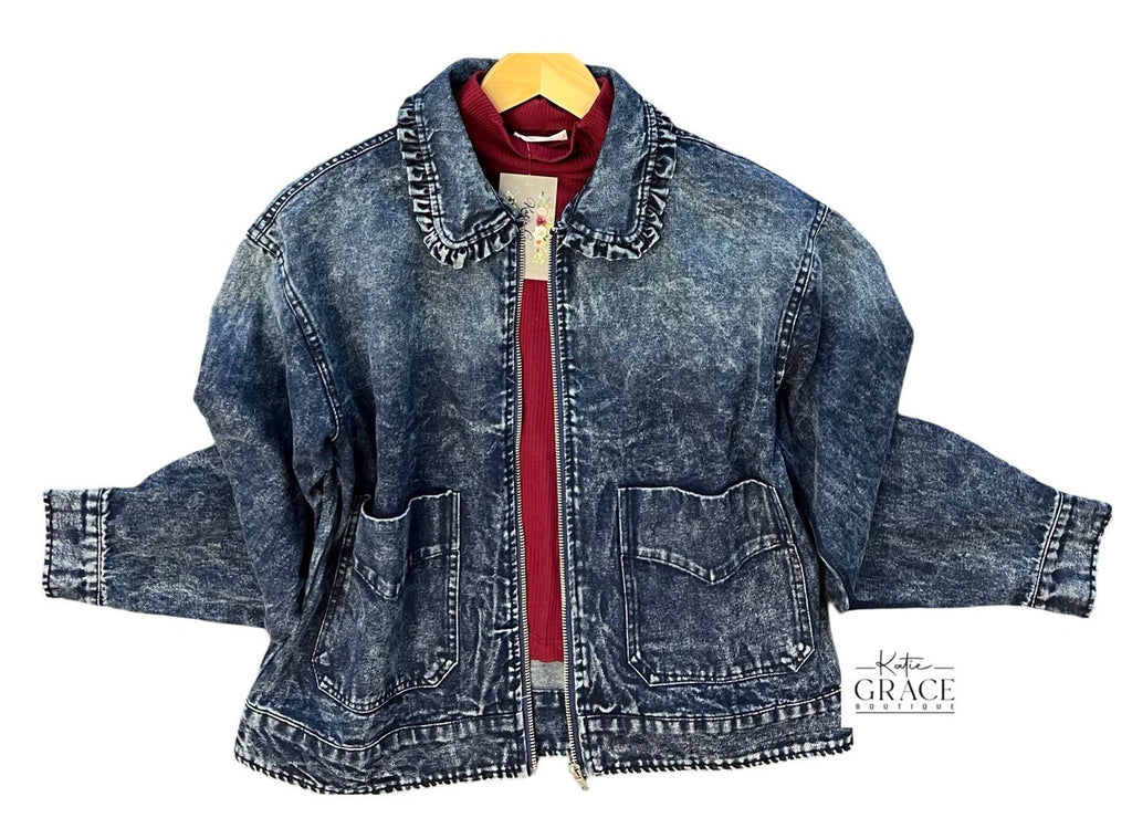 "Maisie" Denim Jacket - The Katie Grace Boutique