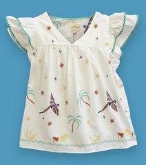 "Ariel" Embroidered Blouse - The Katie Grace Boutique