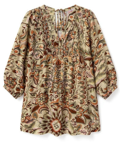 "Bella" Printed Blouse,Plus - The Katie Grace Boutique