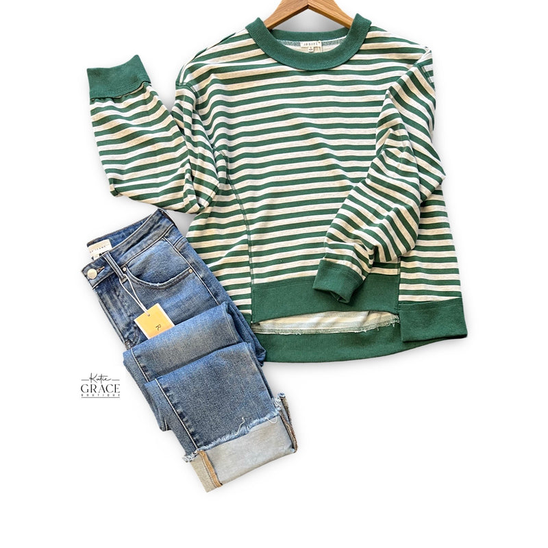 "Greenleigh" Striped Pullover