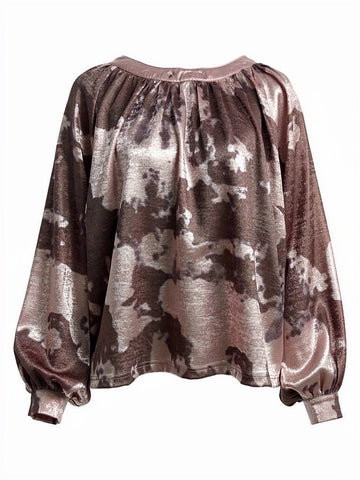 "Davi" Metallic Blouse - The Katie Grace Boutique