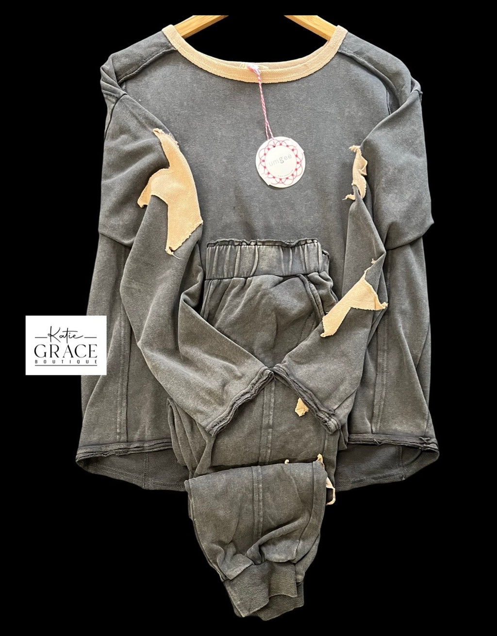 "Celeste" Mineral Washed Separates w/ Applique Stars - The Katie Grace Boutique