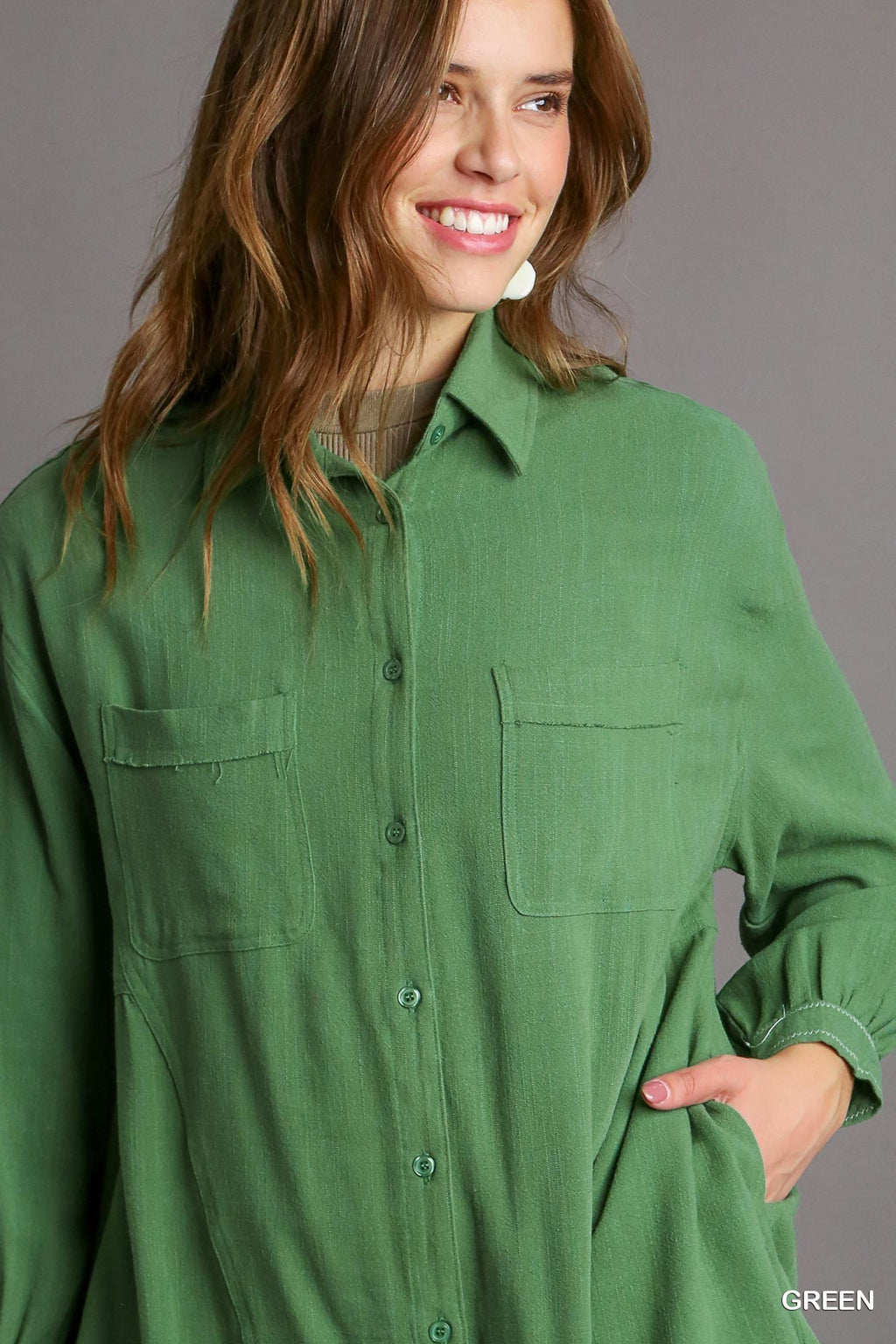 "Zoey" Linen Blend Shacket - The Katie Grace Boutique