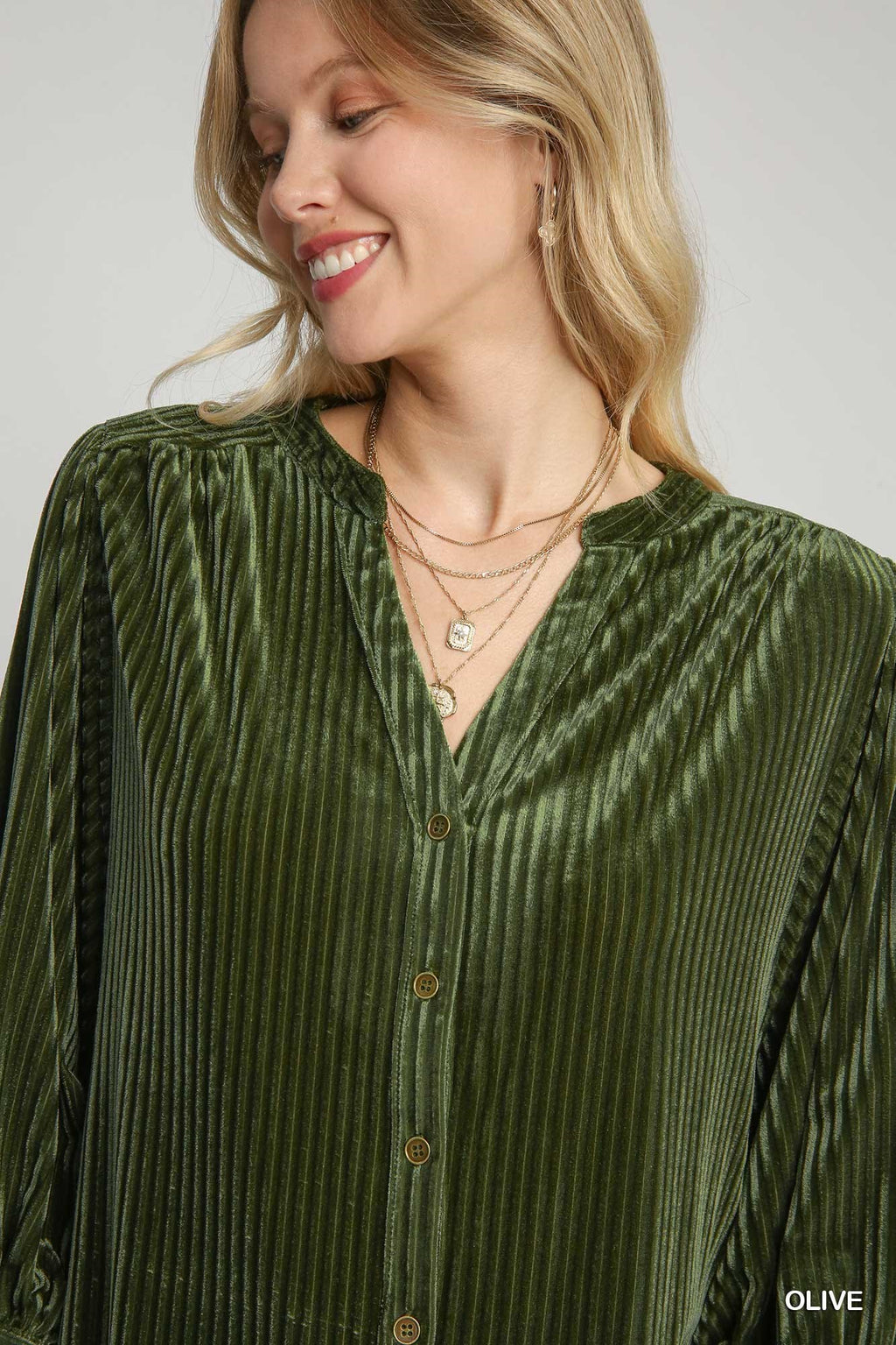 "Merideth" Velvet Blouse - The Katie Grace Boutique