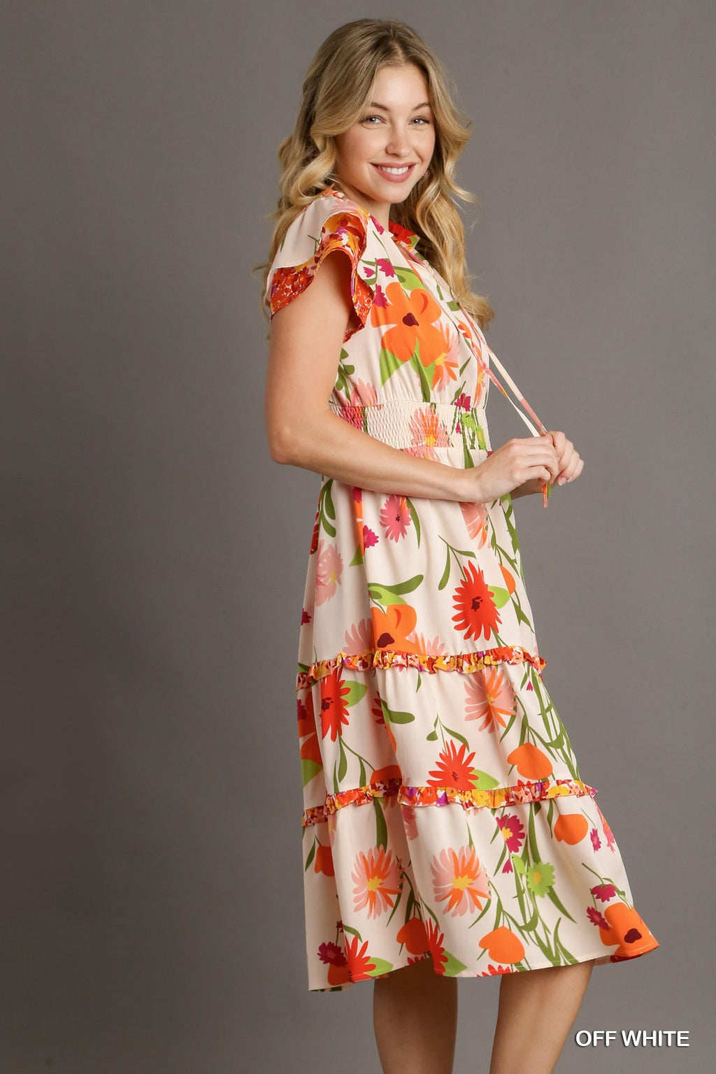 "Amber" Floral Midi Dress