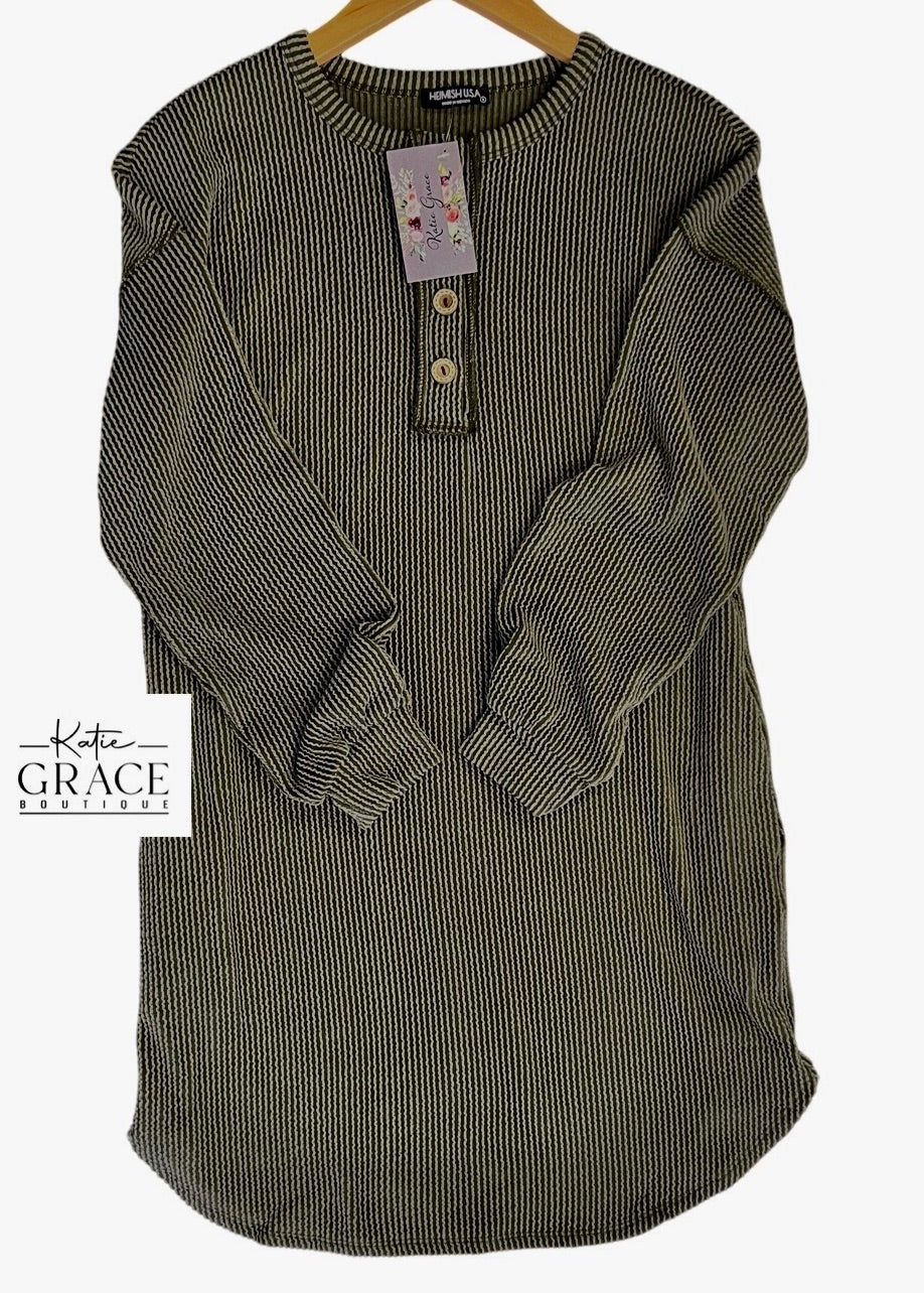 "Stephanie" Urban Ribbed Dress - The Katie Grace Boutique