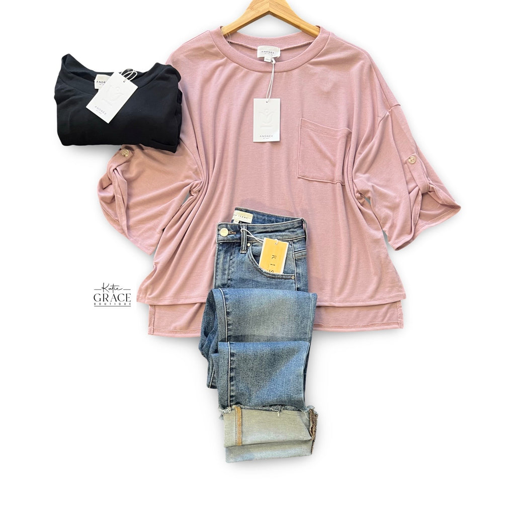 "Bridget" 3/4 Knit Top
