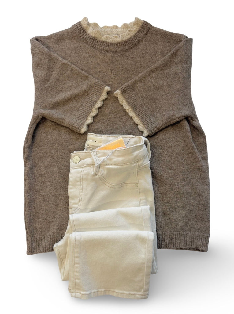 "Andrea" Short Sleeve Sweater