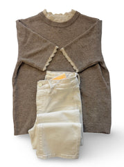 "Andrea" Short Sleeve Sweater
