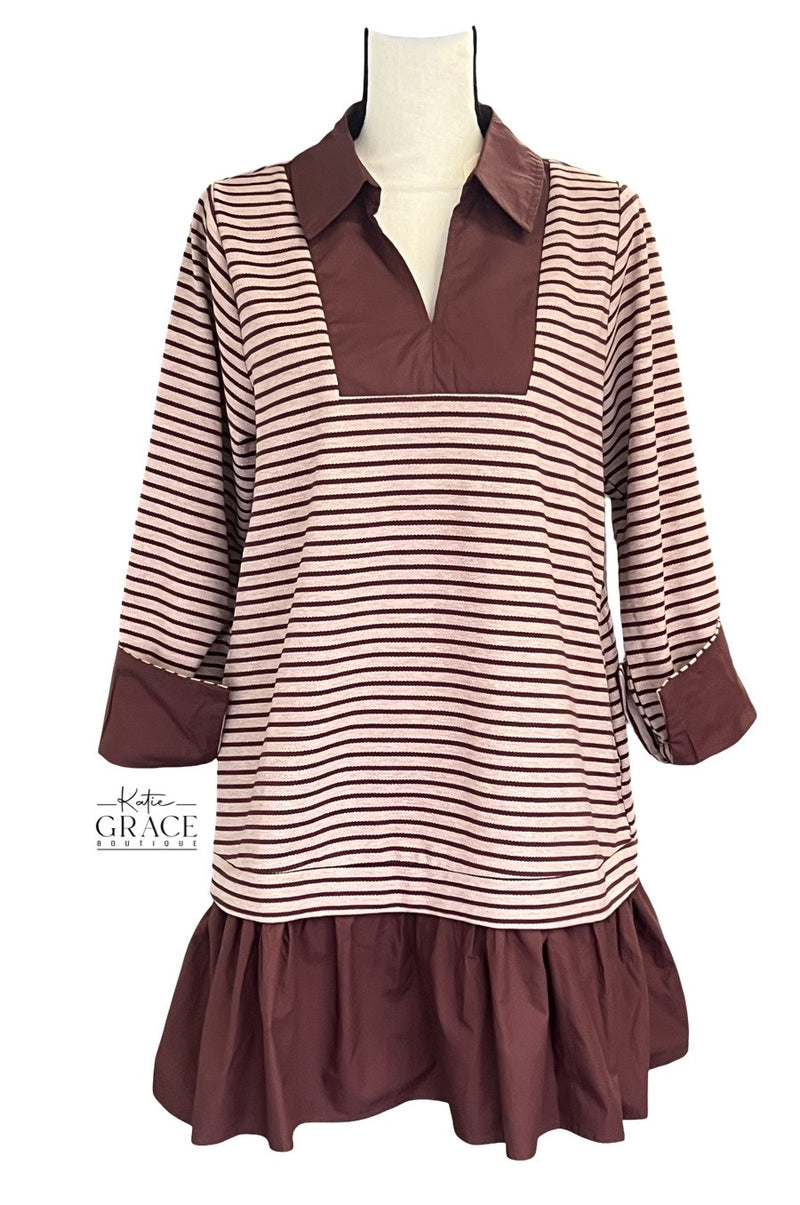 "Brownie" Striped Dress