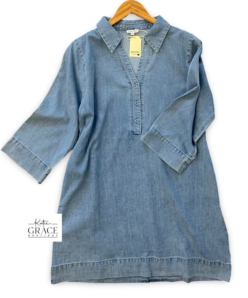 "Elise" Soft Denim Dress