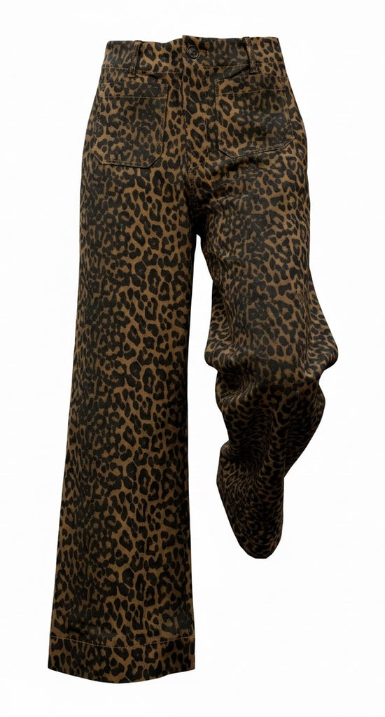 "Tracy" Cropped Leopard Pants - The Katie Grace Boutique