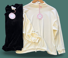 "Riley" Velour Ribbed Top with Drawstring, 2 colors - The Katie Grace Boutique