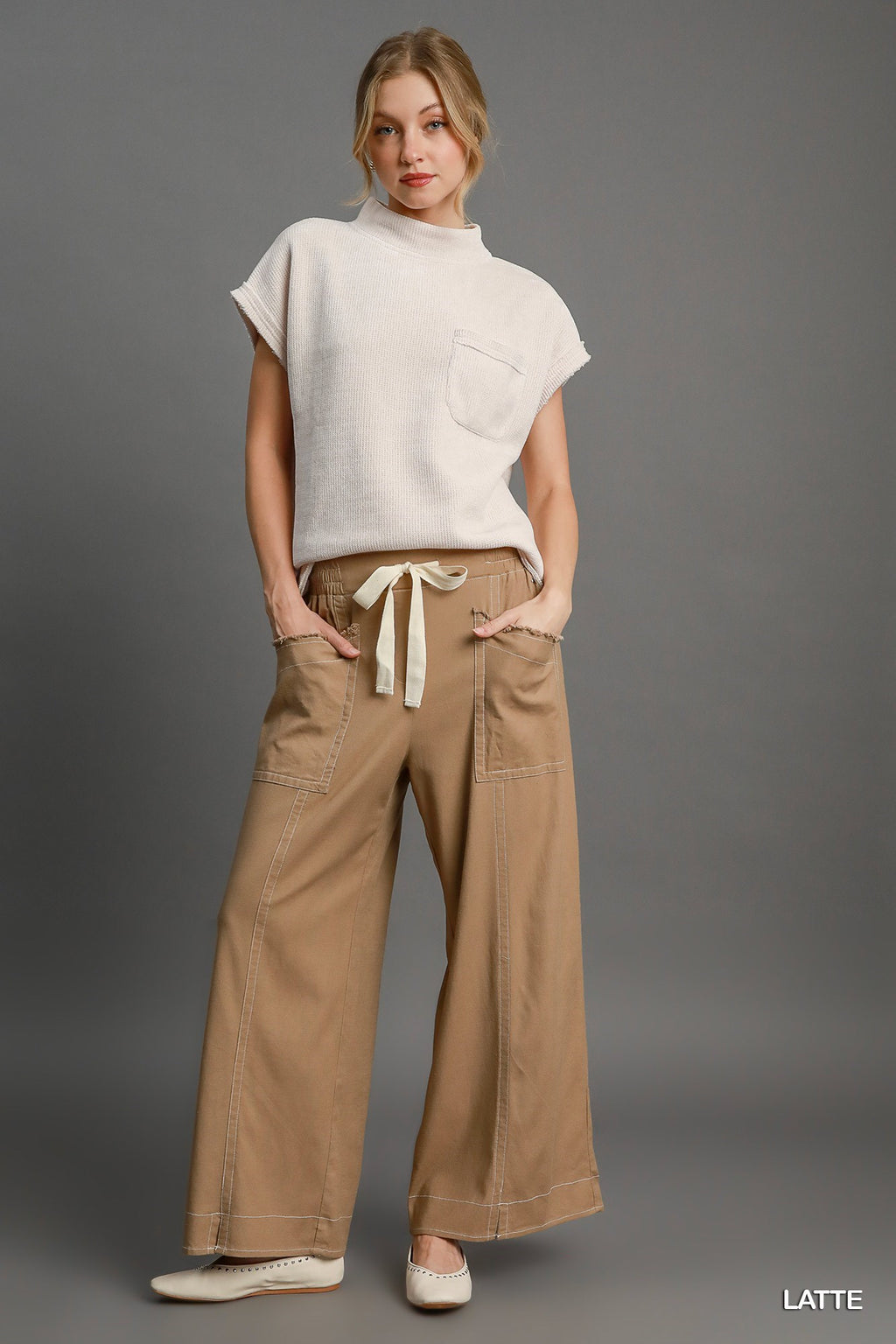 "Brittany" Wide Leg Pants - The Katie Grace Boutique