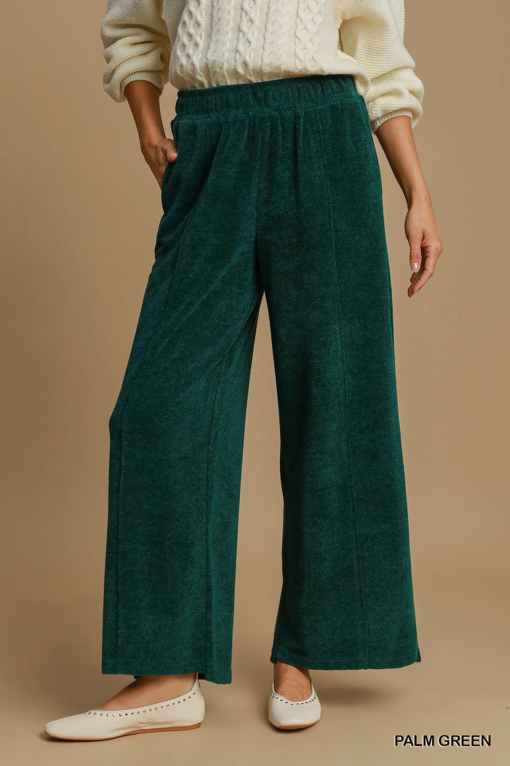 "Melody" Chenille Wide Leg Pants, 3 colors