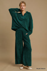 "Charlie" Chenille Collared Top, 3 colors - The Katie Grace Boutique