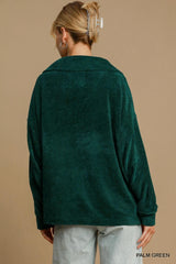 "Charlie" Chenille Collared Top, 3 colors - The Katie Grace Boutique