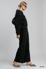 "Melody" Chenille Wide Leg Pants, 3 colors - The Katie Grace Boutique