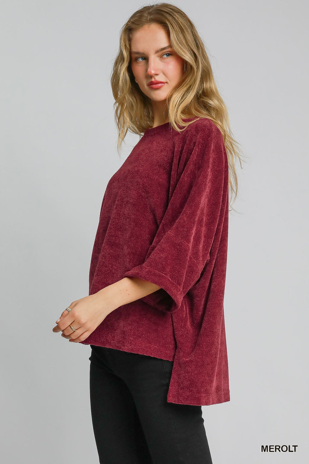 "Bailey" Chenille Top - The Katie Grace Boutique