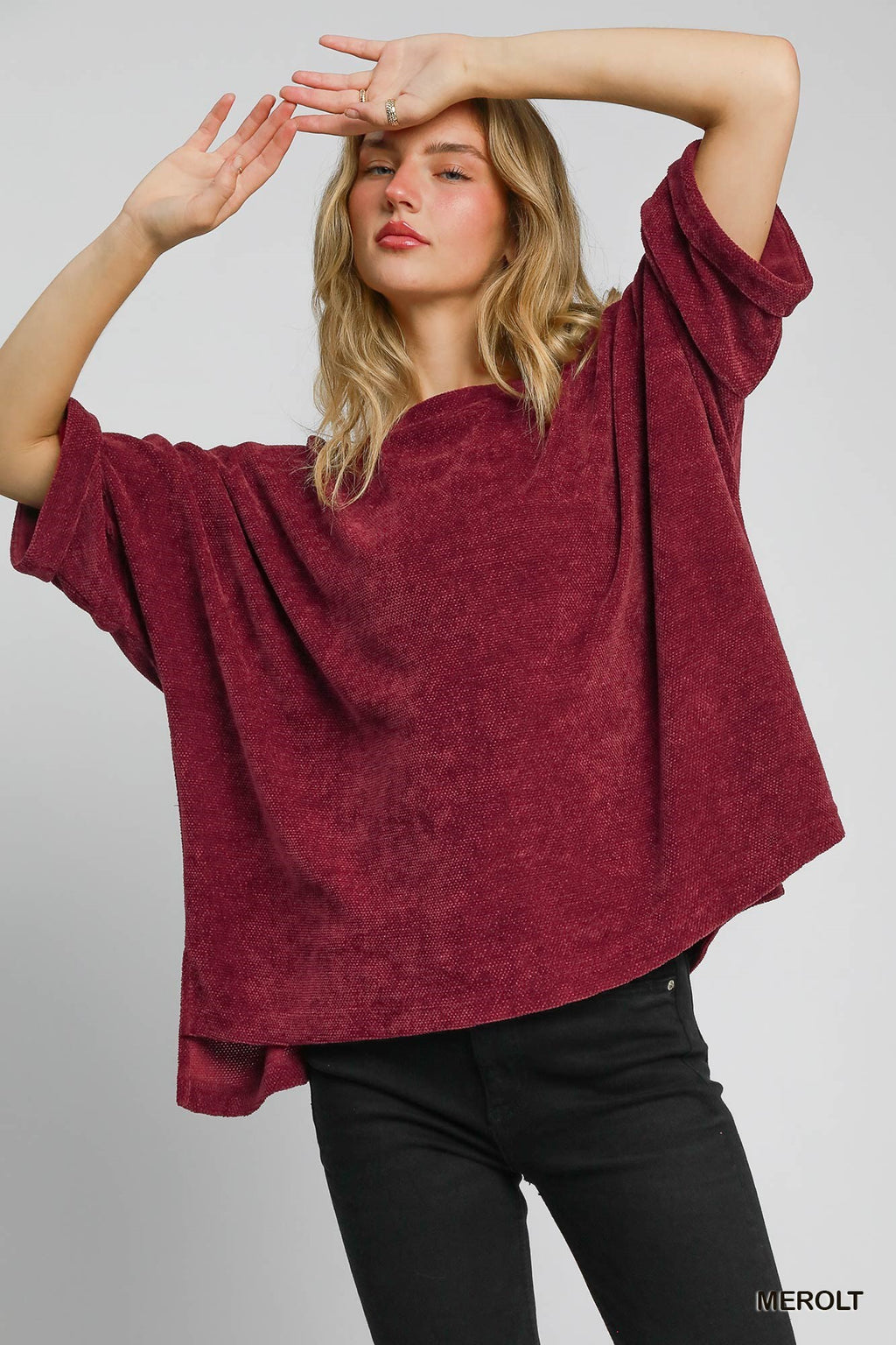 "Bailey" Chenille Top - The Katie Grace Boutique