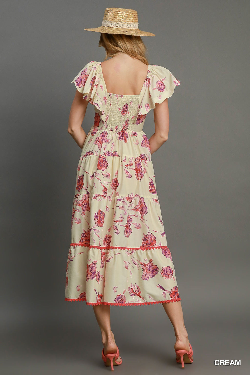 "Isabella" Tiered Floral Dress - The Katie Grace Boutique