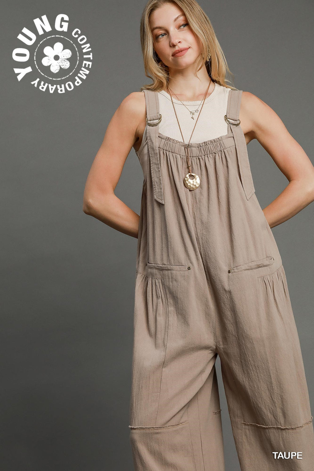 "Rochelle" Cotton Overalls, 2 colors - The Katie Grace Boutique