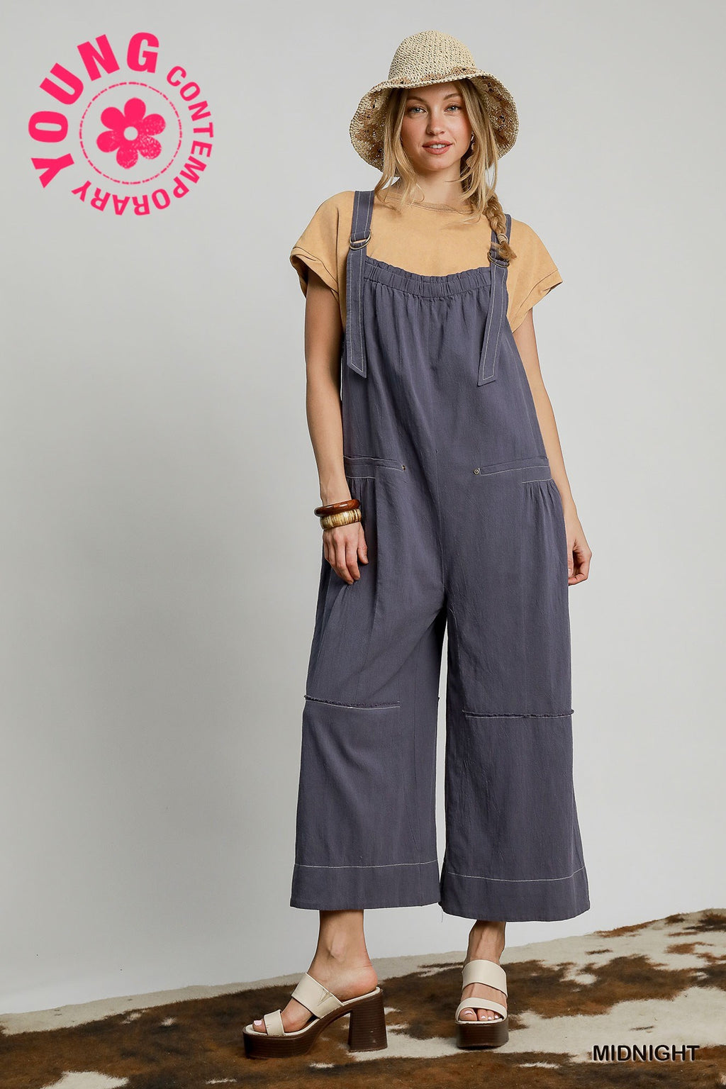 "Rochelle" Cotton Overalls, 2 colors - The Katie Grace Boutique