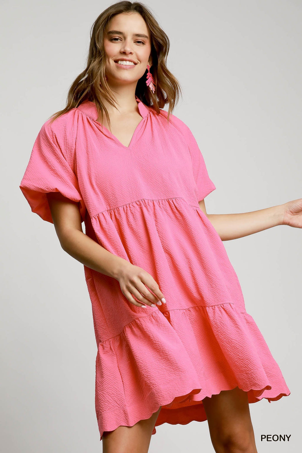 "Shellie" Scalloped Hem Dress, 3 colors - The Katie Grace Boutique