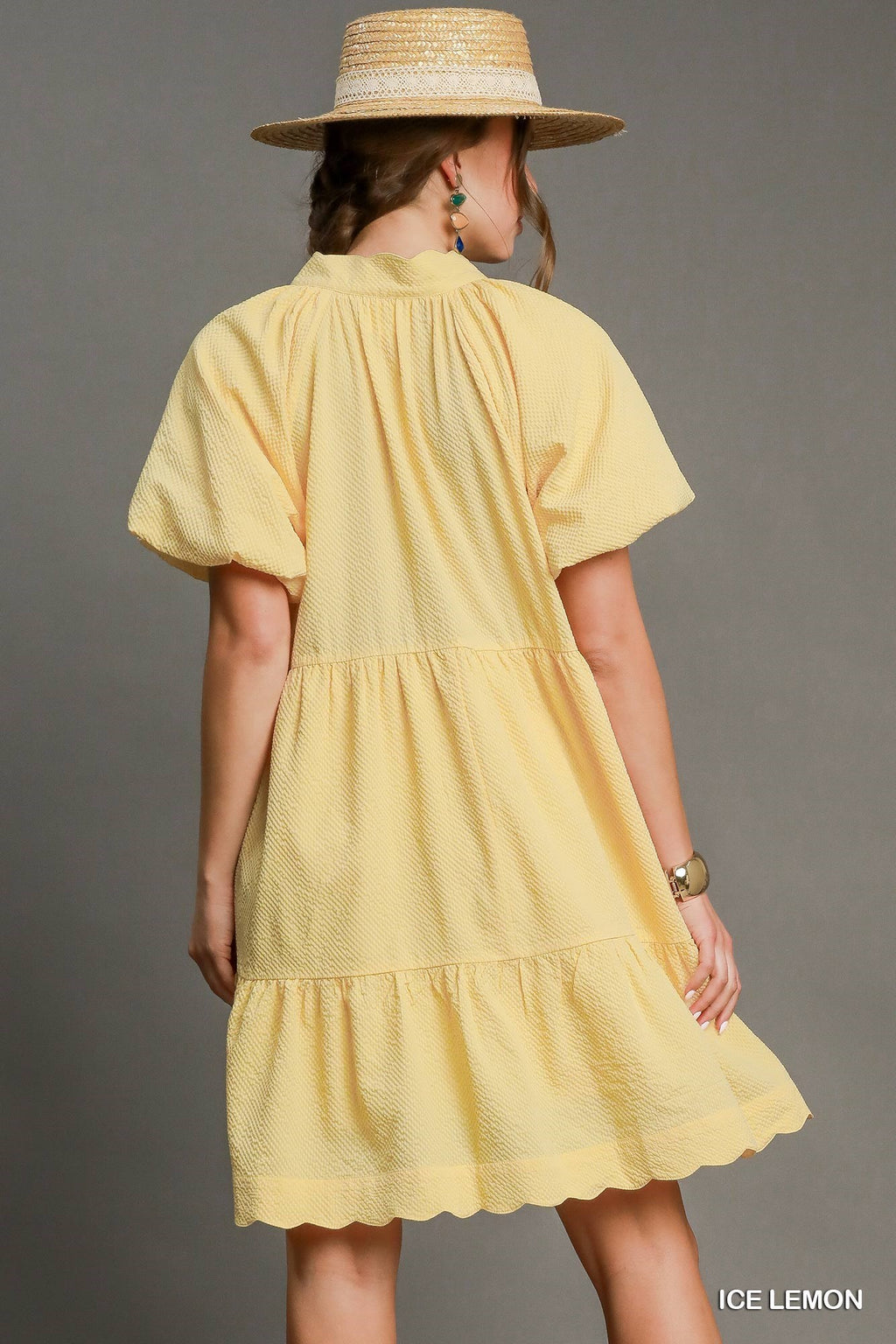 "Shellie" Scalloped Hem Dress, 3 colors - The Katie Grace Boutique