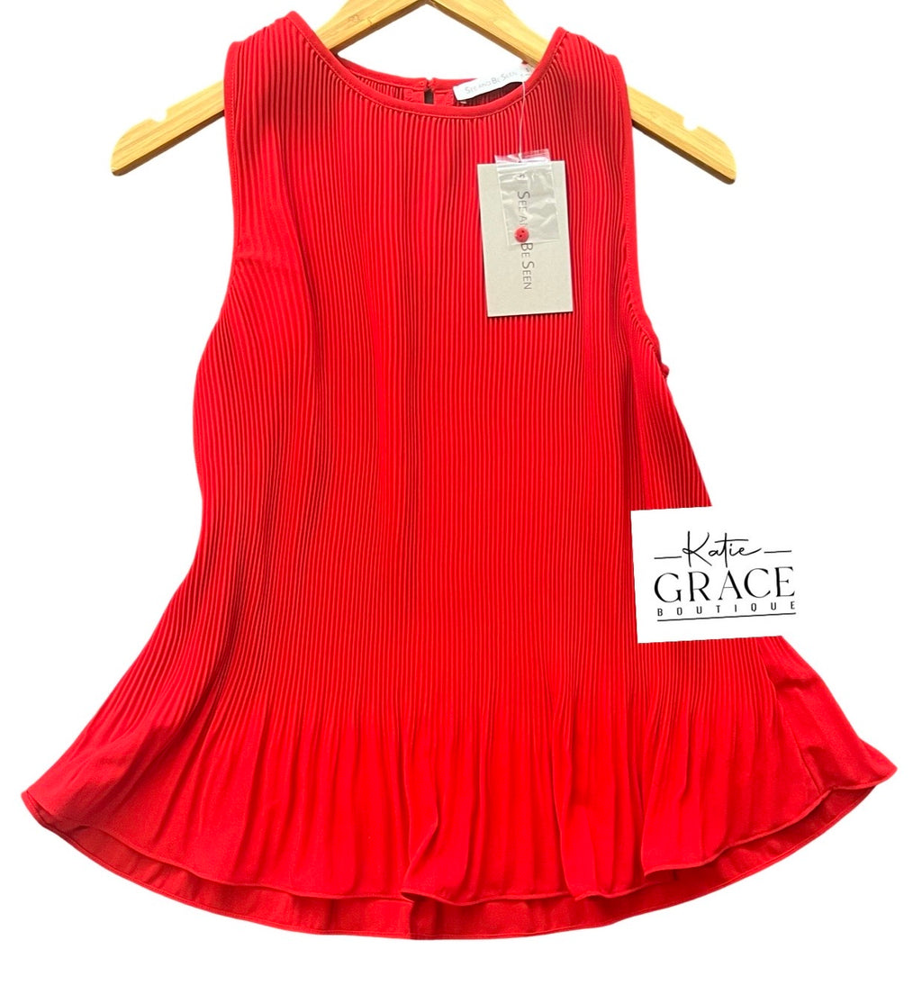 "Margot" Pleated Blouse - The Katie Grace Boutique