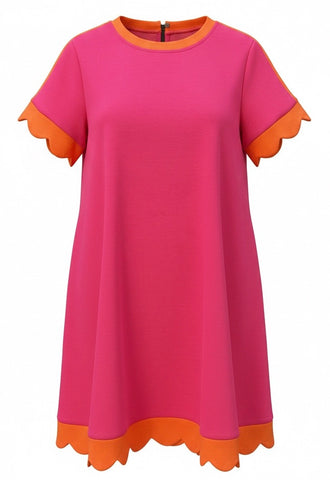 "Fleur" Scalloped Dress - The Katie Grace Boutique