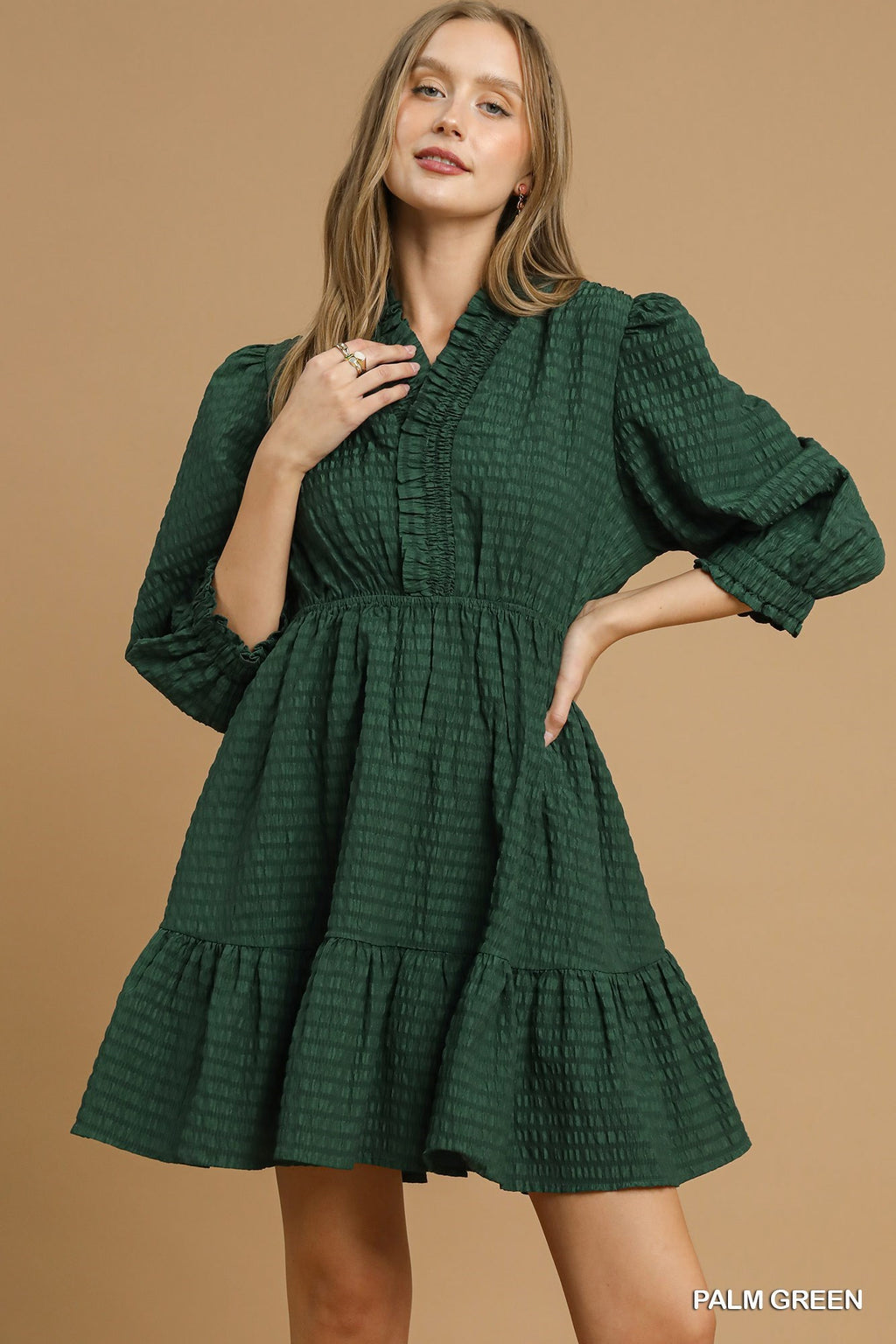 "Leigh" Textured Dress - The Katie Grace Boutique