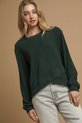 "Krista" Ribbed Crossover Hem - The Katie Grace Boutique