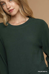 "Krista" Ribbed Crossover Hem - The Katie Grace Boutique