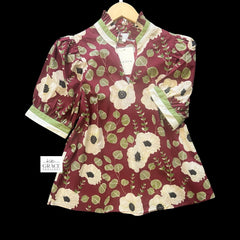 "Crystal" Floral Blouse - The Katie Grace Boutique