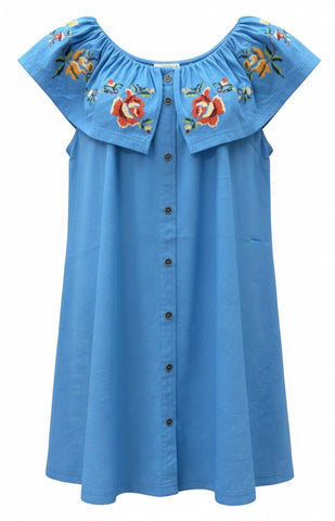 "Kelli" Embroidered Dress - The Katie Grace Boutique