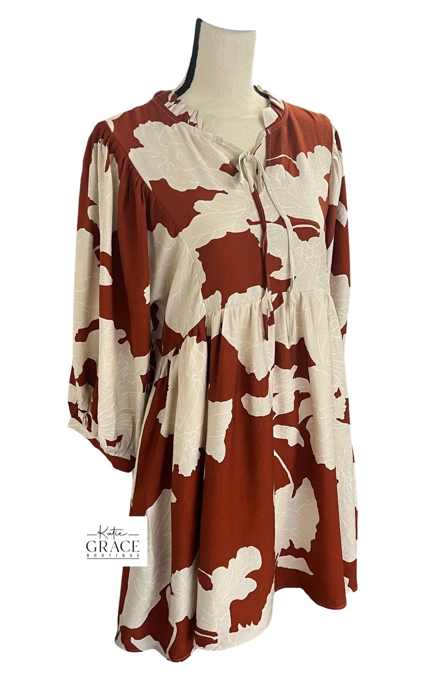 "Rory" 3/4 Sleeve Dress, also in Plus - The Katie Grace Boutique