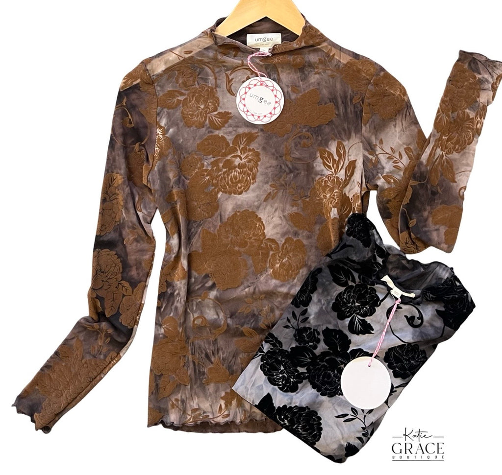 "Vera"  Mesh Burnout, 2 colors - The Katie Grace Boutique