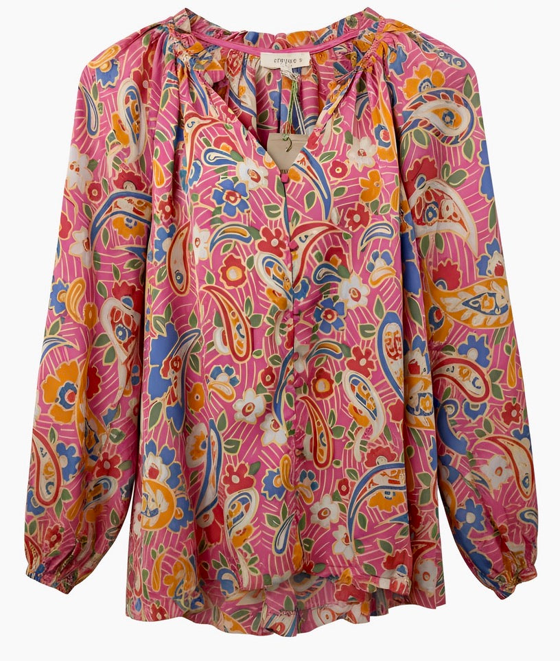 "Patty" Paisley Blouse, Plus