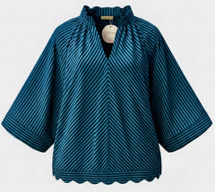 "Willa" Striped Blouse