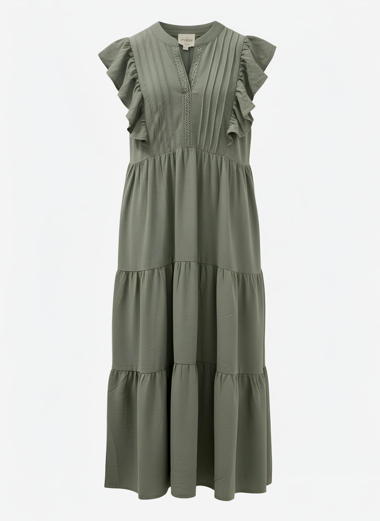 "Lorna" Pintuck Dress - The Katie Grace Boutique