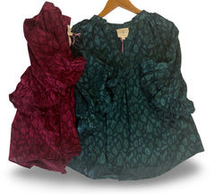 "Gina" Animal Design Blouse , 2 Colors