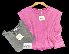 "Milly" Boxy Fit Top, 2 colors - The Katie Grace Boutique