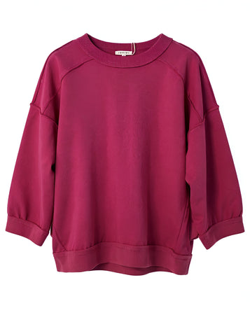 "Magenta" Top Raw Cut Accent - The Katie Grace Boutique