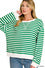 "Candi" Striped Pullover, 2 colors - The Katie Grace Boutique