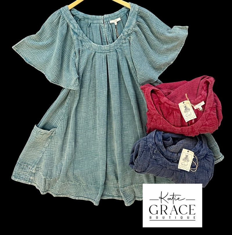 "Carma" Soft Cotton Dress, 3 colors - The Katie Grace Boutique