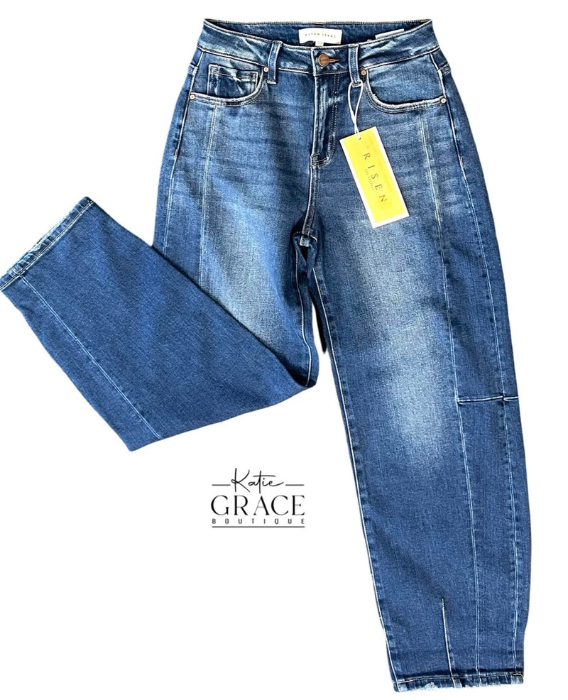 "Callie" Barrel Jeans from Risen - The Katie Grace Boutique