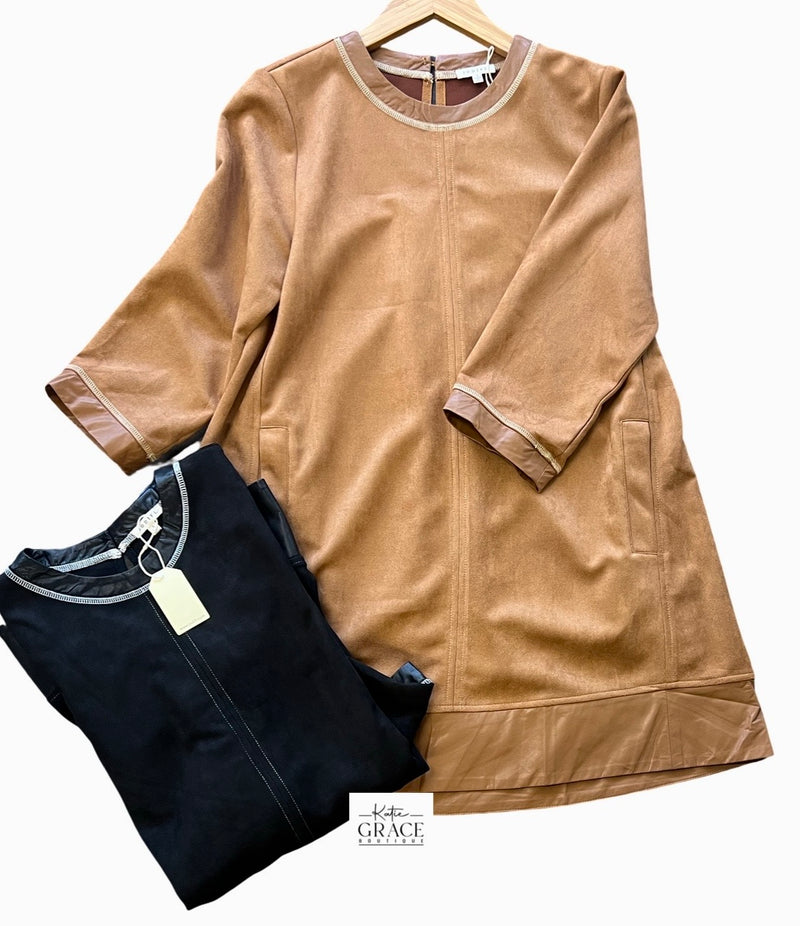 "Lexi" Suede Dress, 2 colors - The Katie Grace Boutique