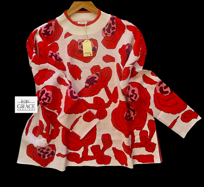 "Rosie" Floral Sweater