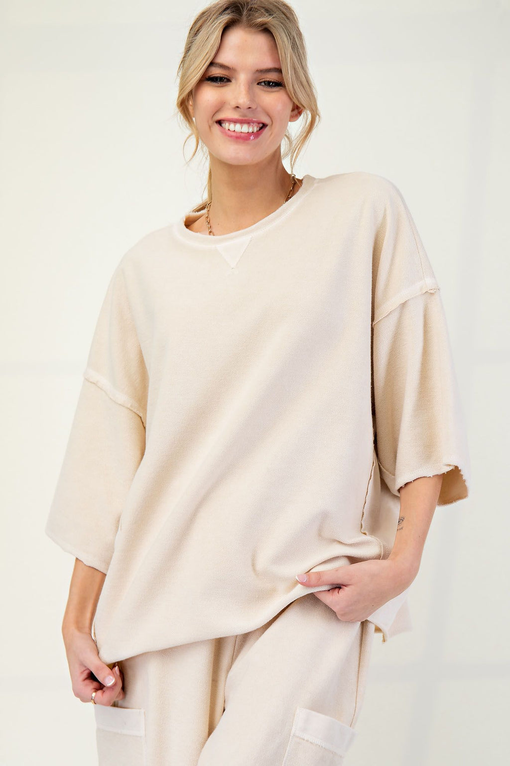 "Thea" Mineral Washed Top, 3 colors - The Katie Grace Boutique